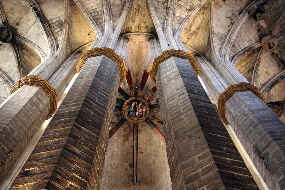 The Basilica of Santa Maria del Mar Ceiling