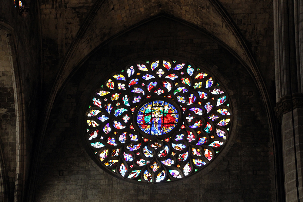 The Basilica of Santa Maria del Mar Rose Window
