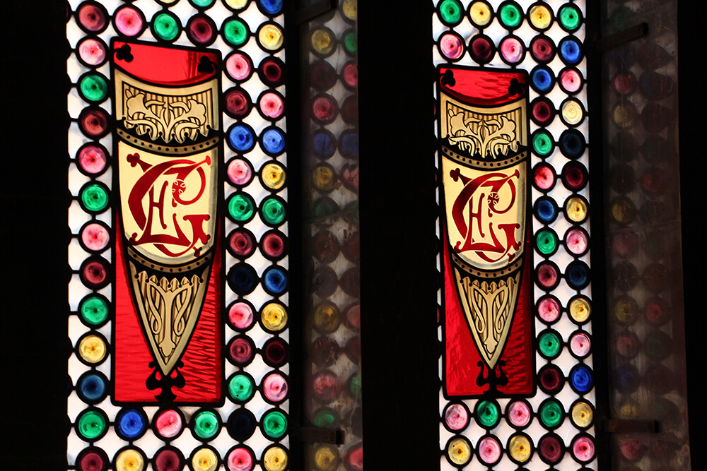 Barcelona Stained Glass Window Detail