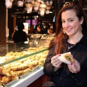 Eating Pistachio Baklava at the Mercado de San Miguel