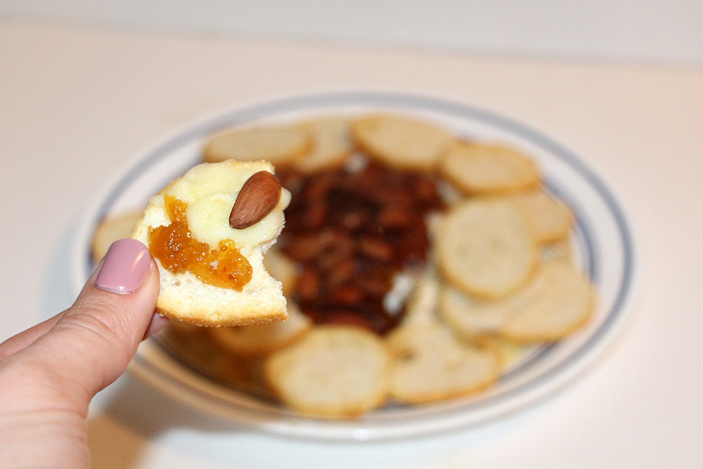 Serving of Fig and Brie Appitizer