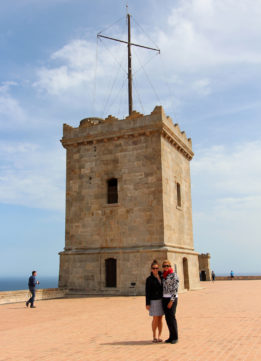 With Mom at Montjuïc Castle