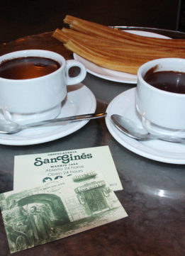 Hot Chocolate and Churros at Chocolatería San Gines Outside