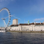 London Eye and London Aquarium from the Westminster Bridge.