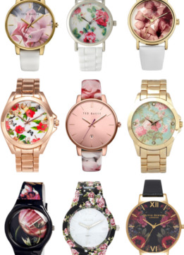 Sparkles and Shoes Floral Watches