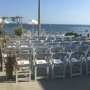 Chairs at Tokeneke Club for the Going Wedding