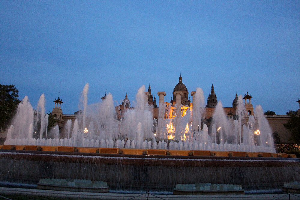 Barcelona Fountains at Dusk