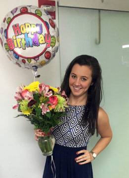 Birthday Flowers and Balloons