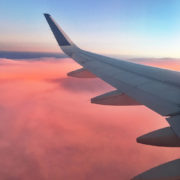 Pink Airplane Sunset