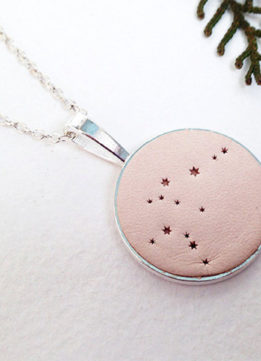Zodiac Gifts Aquarius Leather Constellation Necklace