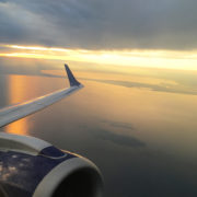 Airplane Sunset Over Louisiana
