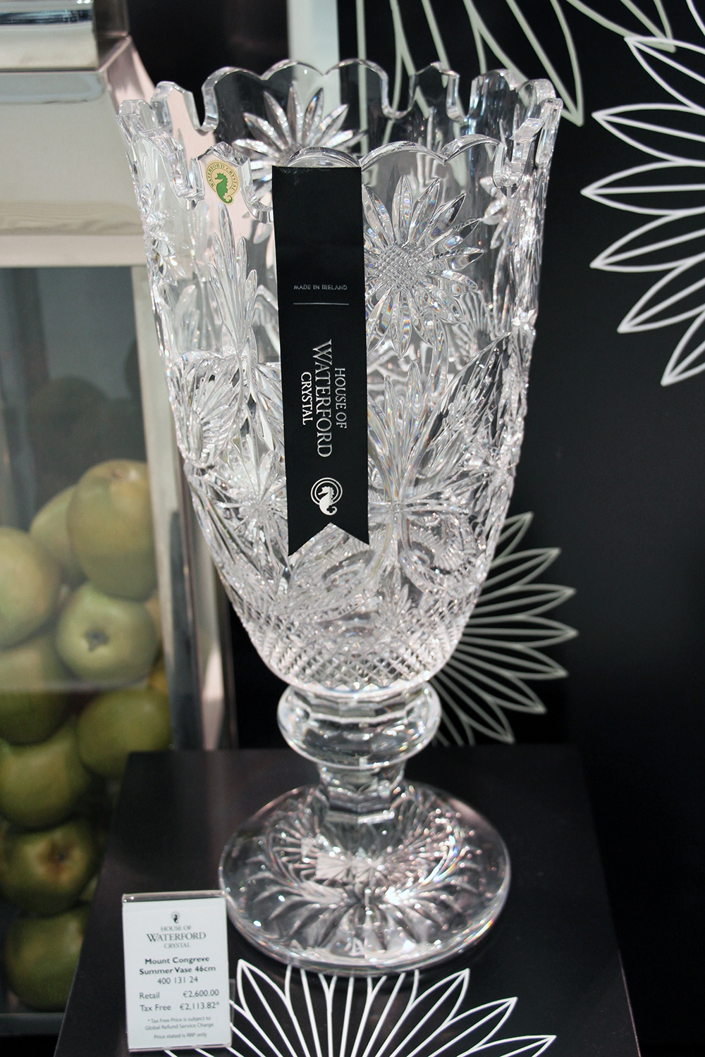 Glass Vase at House of Waterford Crystal