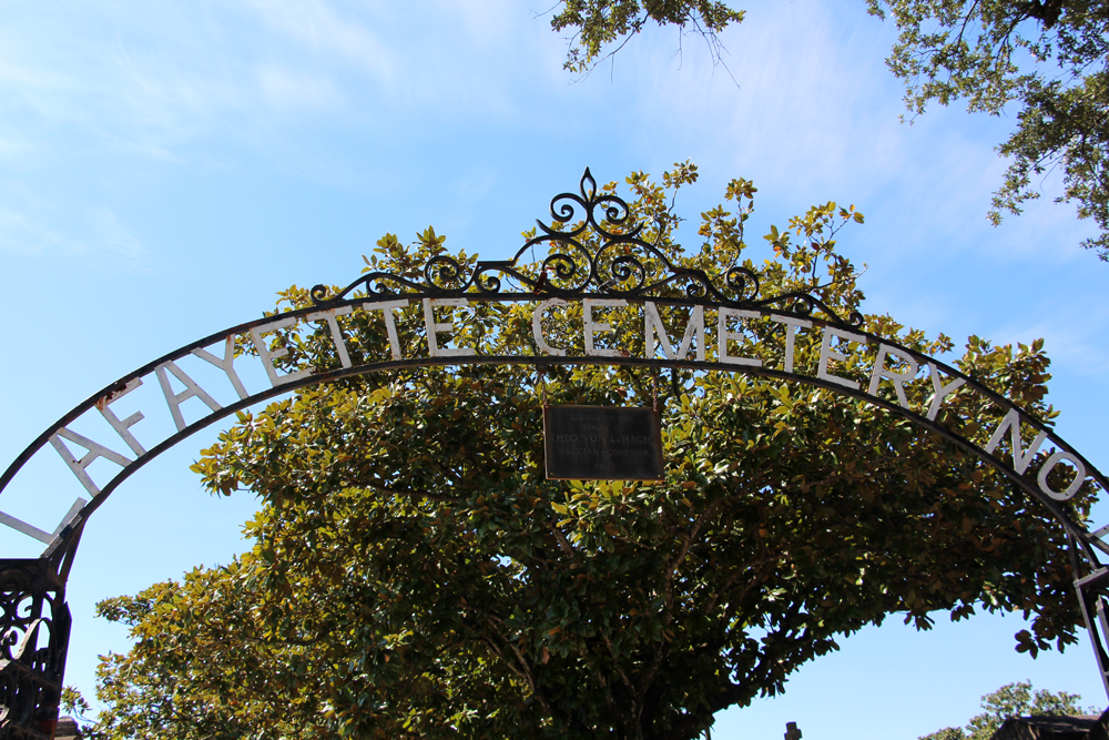 Lafayette Cemetery No. 1 Sign