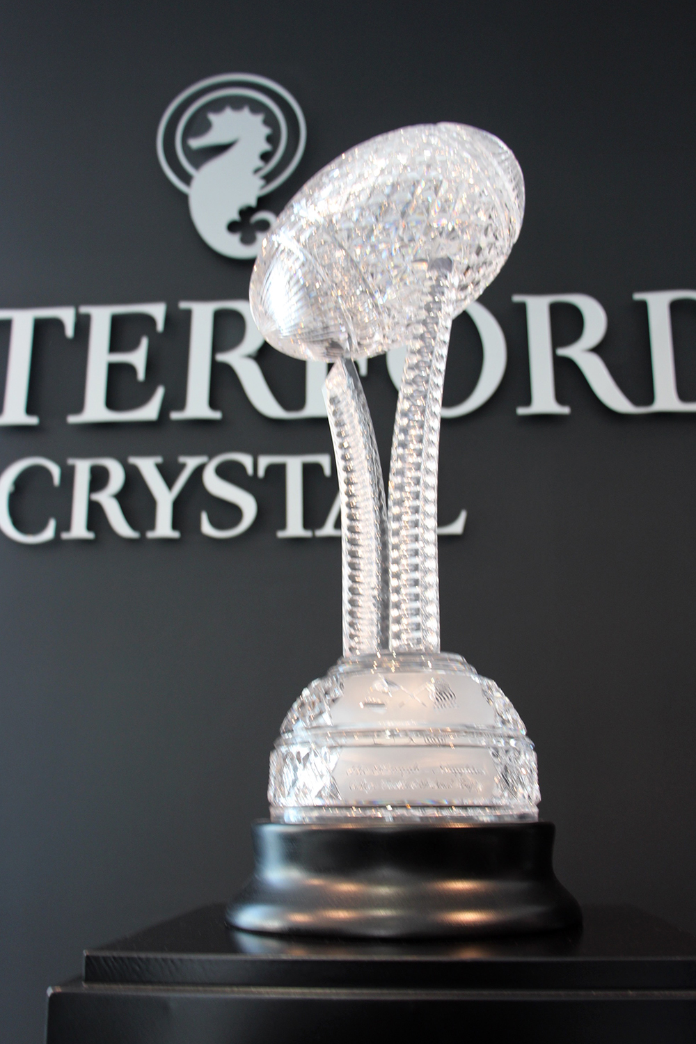 Trophy from Aer Lingus College Football Classic Game at the House of Waterford Crystal