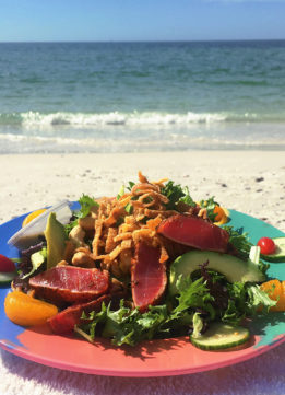 Ahi Tuna Salad at the Club at Barefoot Beach