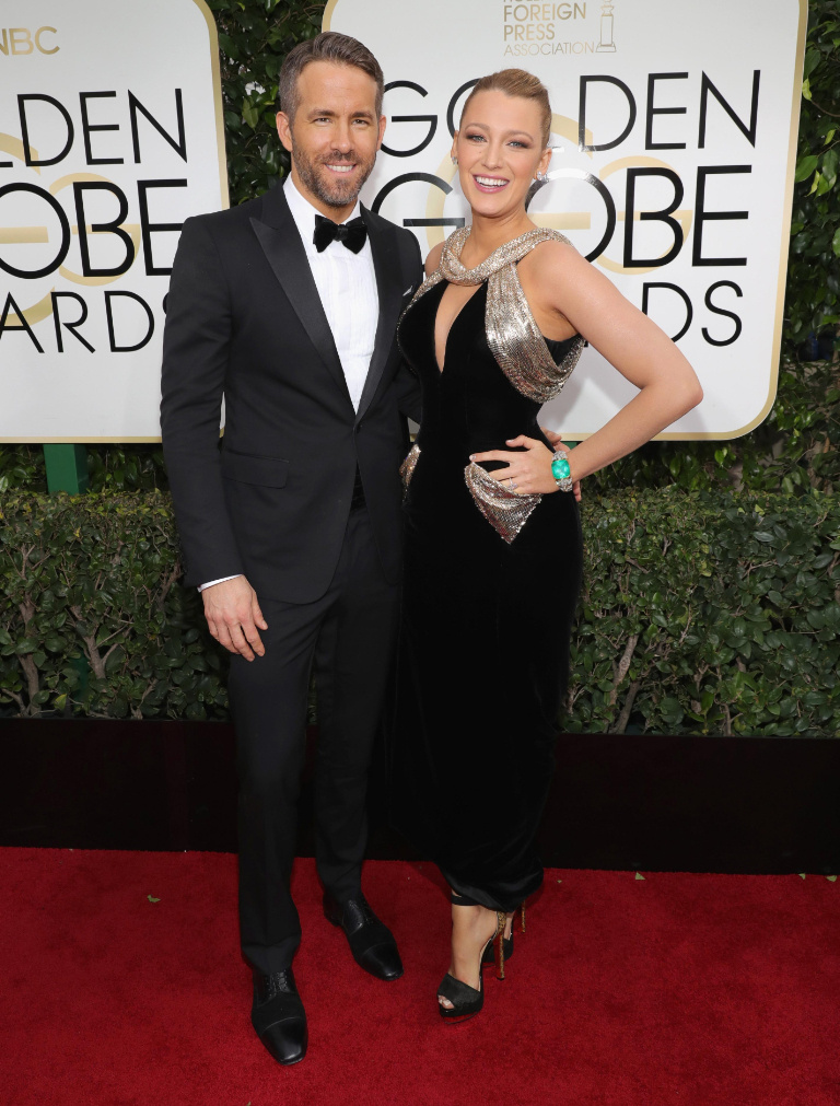 2017 Golden Globes Best Dressed - Blake Lively and Ryan Reynolds