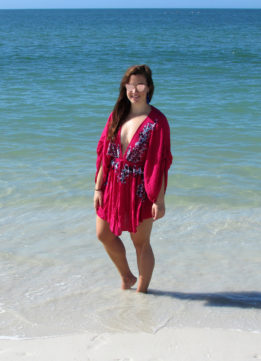 Beach Day in the Free People Pretty Pineapple Dress