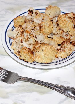Finished Roasted Garlic Cauliflower