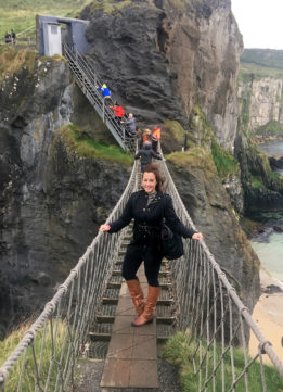 On the Carrick Rope Bridge in Northern Ireland
