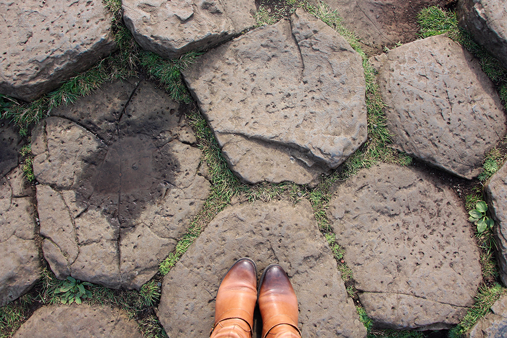 Shoe Selfie at Giant's Causeway