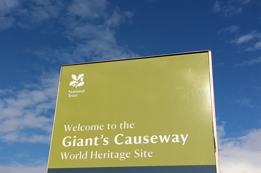 Welcome Sign to Giant's Causeway
