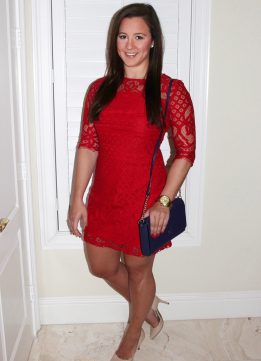 Just Taylor Red Lace Dress from Nordstrom