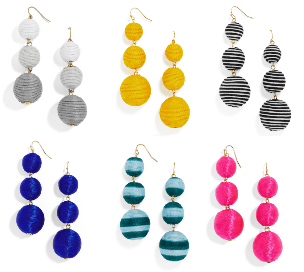 BaubleBar Three Ball Earrings