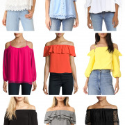 Sparkles and Shoes Off the Shoulder Tops - March 2017