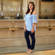 Wearing the Style Mafia Nara Top at Grand Central