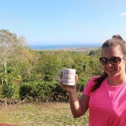 Drinking Coffee at Cafe Lava Java in the Galapagos