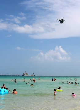 Fighter Jet Over South Beach Miami