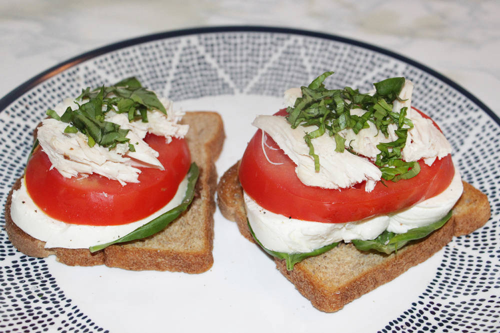 Finished Open Faced Chicken TBM Sandwich
