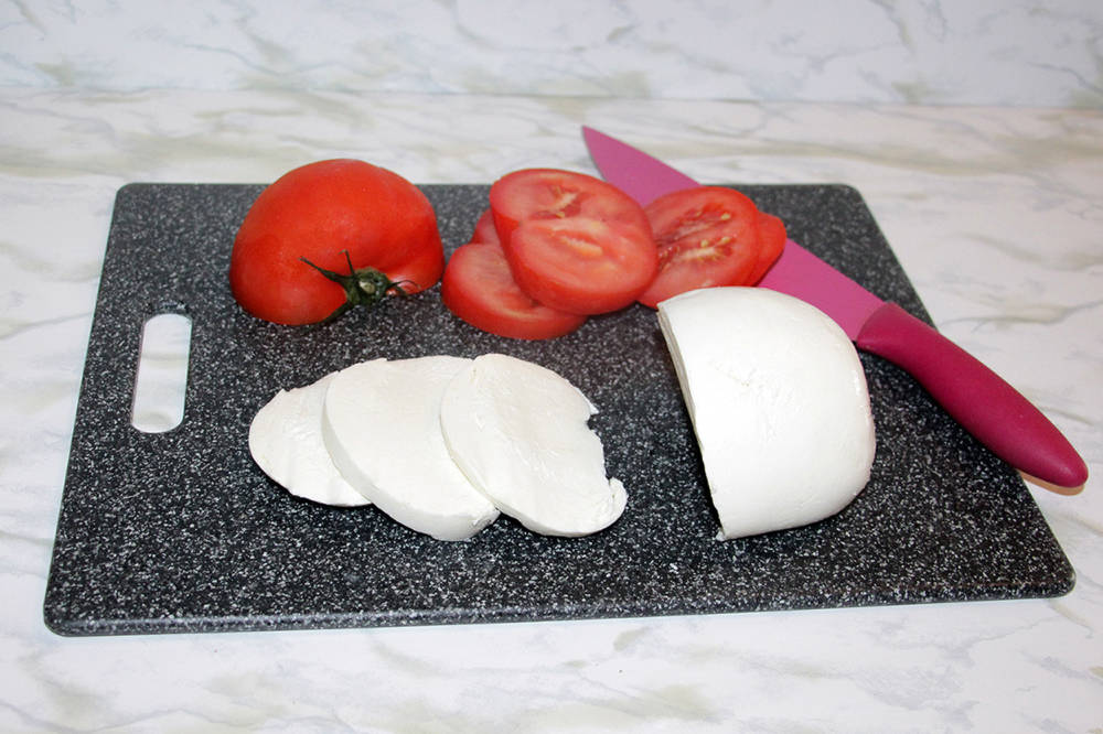 Tomato and Mozzarella for Open Faced Chicken TBM Sandwich