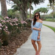 Baby Blue Off the Shoulder Dress by BB Dakota Halden Lace Dress in Cyanide