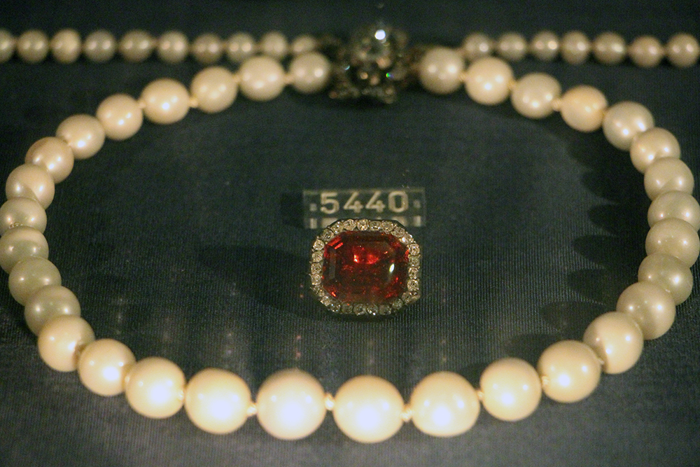 Pearls and Ruby Ring at the Denmark Crown Jewels