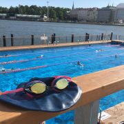 Swimming Laps at Allas Sea Pool in HelsinkiSwimming Laps at Allas Sea Pool in Helsinki