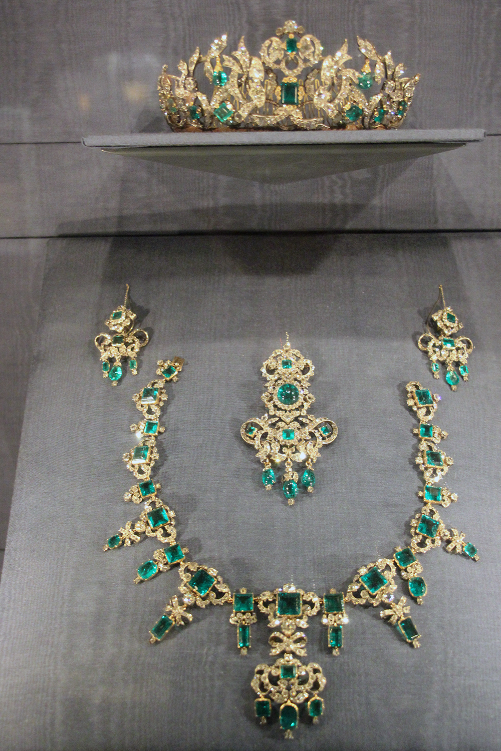 The Danish Emerald Parure at the Crown Jewels at Rosenborg Castle