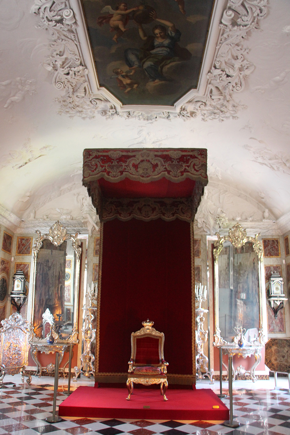 Throne in the Great Hall of Rosenborg Castle