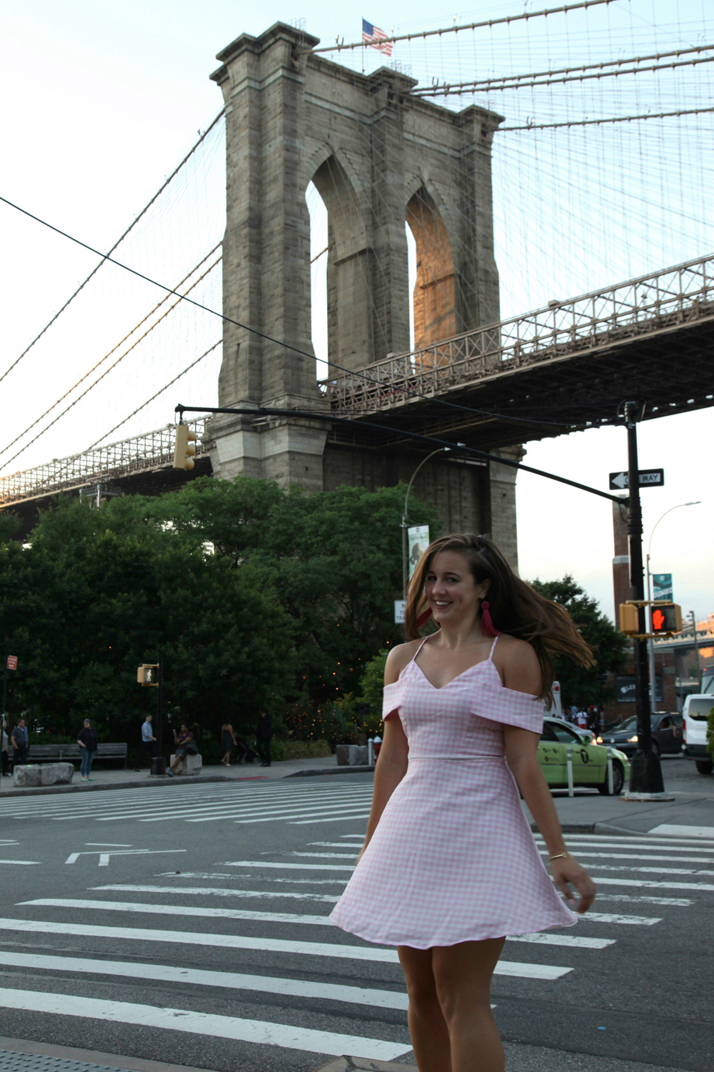 Twirling in the J.O.A. Cold Shoulder Dress in Pink and White
