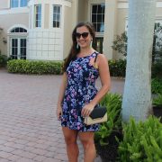 Wearing a Colorful Floral Dress in Florida