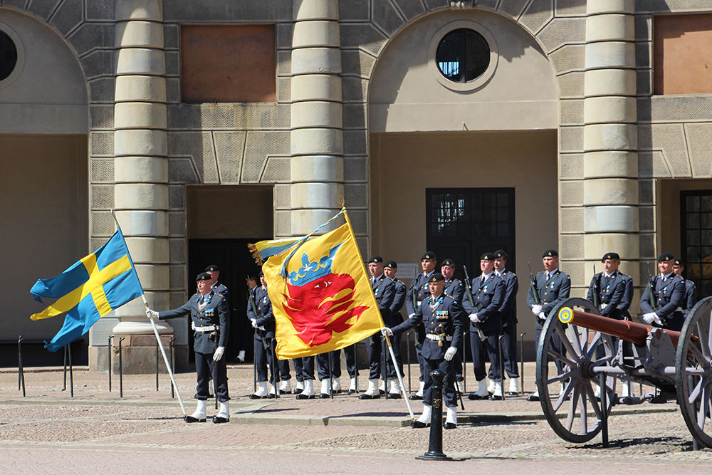 Before the Changing of the Guards at the Stockholm Royal Palace