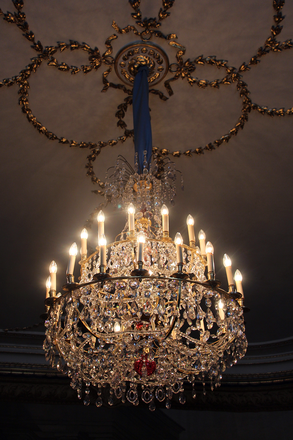 Chandelier at Drottningholm Palace