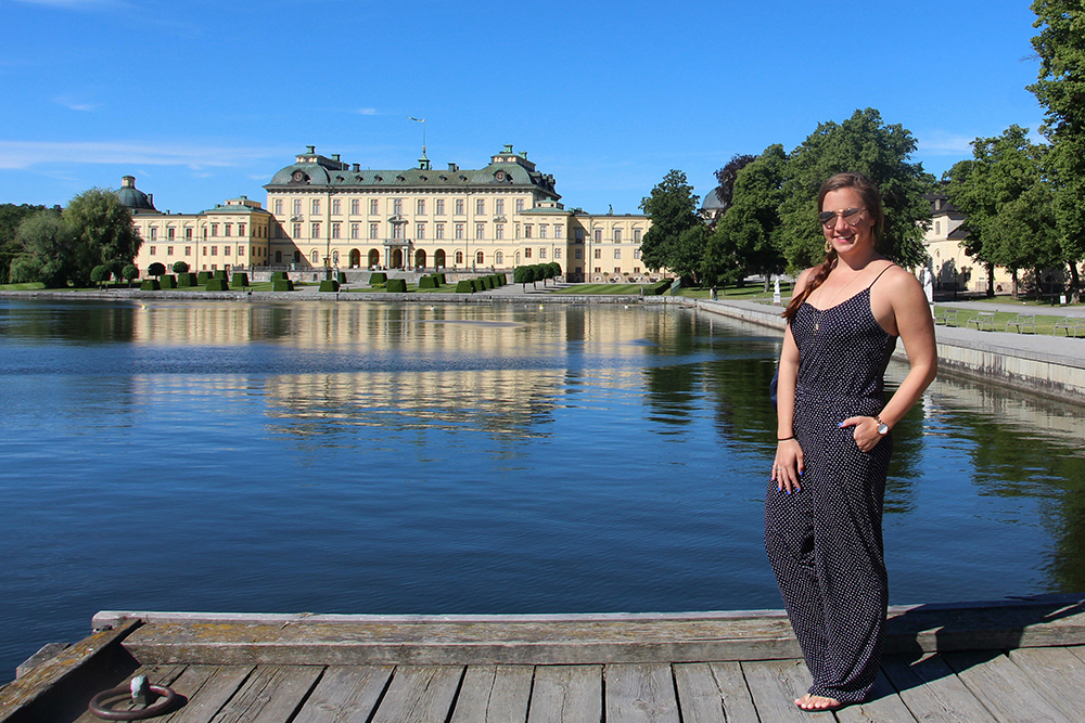 Infront of the Drottningholm Palace in Stockholm, Sweden