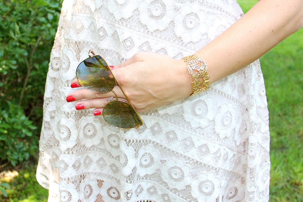Kate Spade New York Golden Age Cuff Bracelet in Gold and Quay Santa Fe Sunglasses