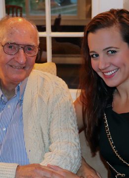 Kelly and Grandpa at the Inn at Pleasant Lake