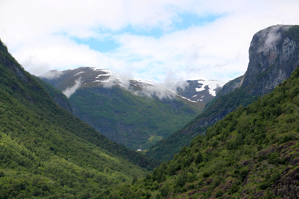 Snow in the Norwegian Fjords