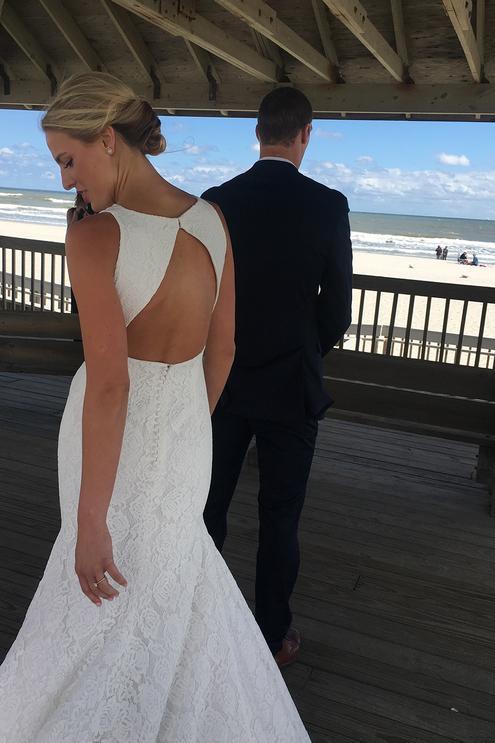 Bride and Groom before the First Look