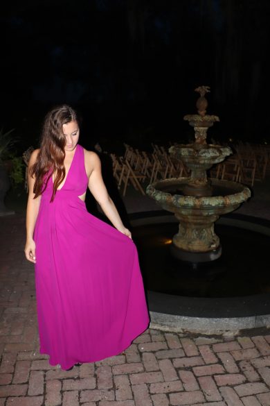 Charleston Postcards - Charleston Wedding in Jill Jill Stuart V Neck Gown in Viola