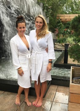 Kelly and Samantha at the Sojo Spa Club