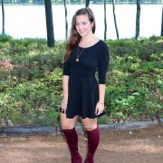 Red Boots and Black Dress